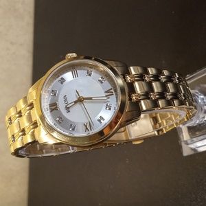 AUTHENTIC WOMEN'S BULOVA GOLD DIAMOND ACCENT WATCH